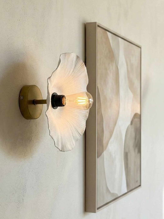 Opviq APG0009 Lámpara de Pared Cuerpo Metálico Blanco y Dorado Antiguo Opviq APG0009 Lámpara de Pared Cuerpo Metálico Blanco y Dorado Antiguo